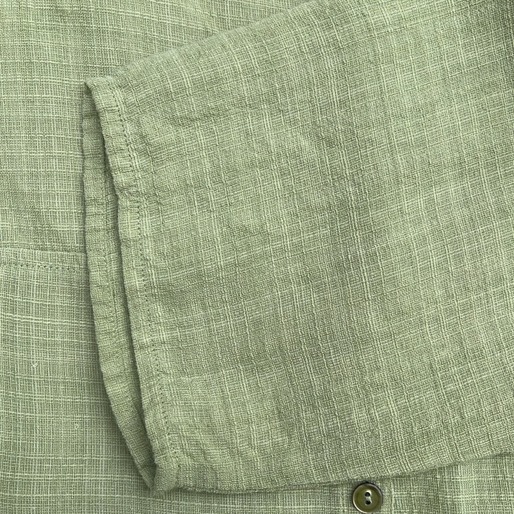 Eileen Fisher green XL  button down top. - Picture 5 of 7